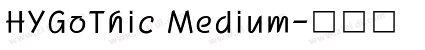 HYGoThic Medium字体转换